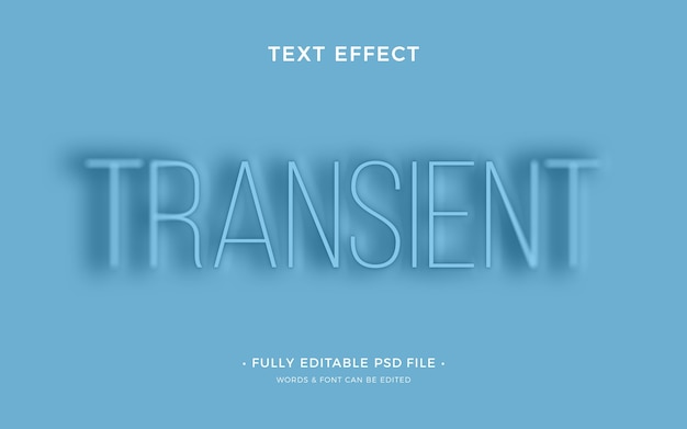 Transient text effect