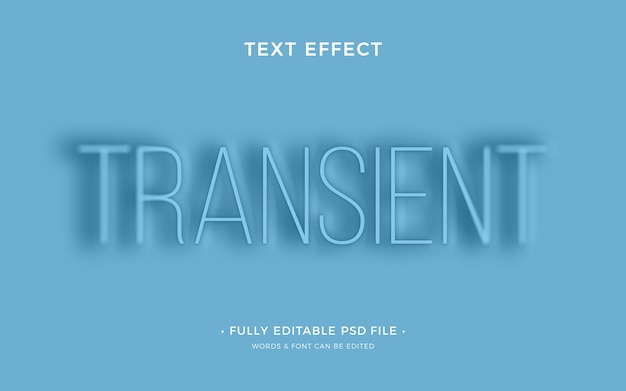 PSD transient text effect