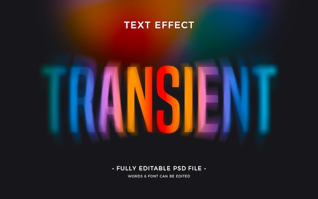 PSD transient text effect