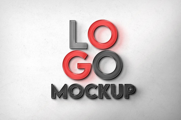 Translucent 3d logo mockup