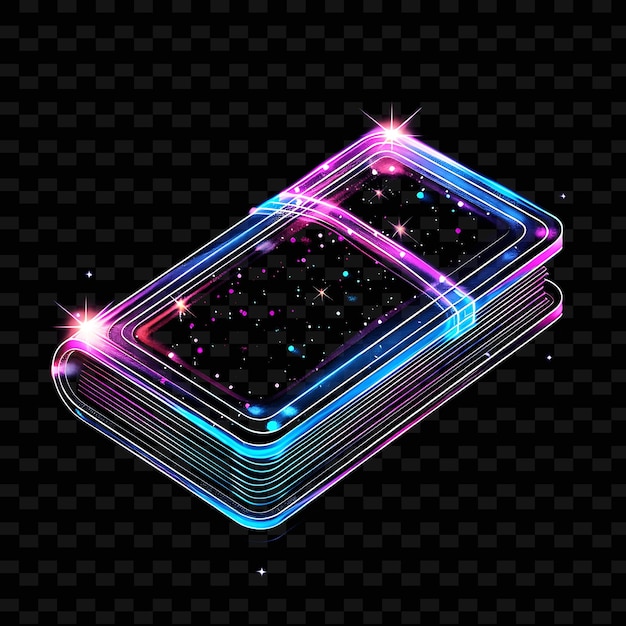 PSD transparant holographic twinkling bookmark icon met outline outline y2k vorm trending decoratief