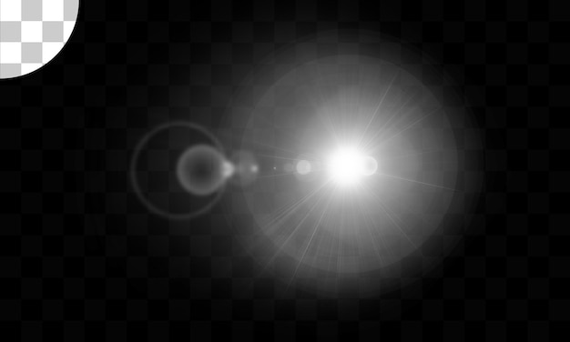 Transparant licht flare-effect achtergrondontwerp