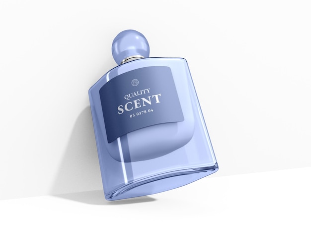 Transparant luxe glazen parfum geur spuitfles Branding Mockup