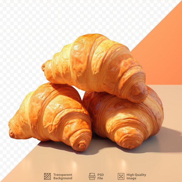 PSD transparante achtergrond met croissants