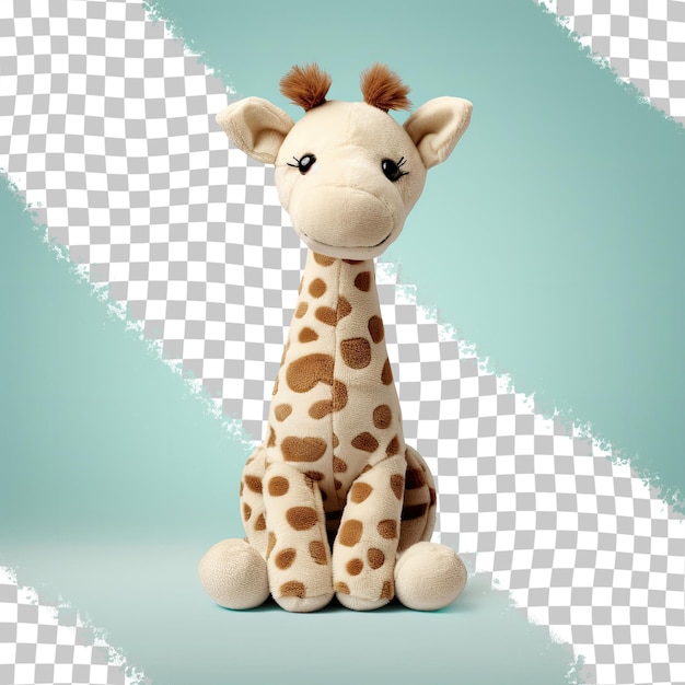 PSD transparante achtergrond met een aparte giraffe-knuffel