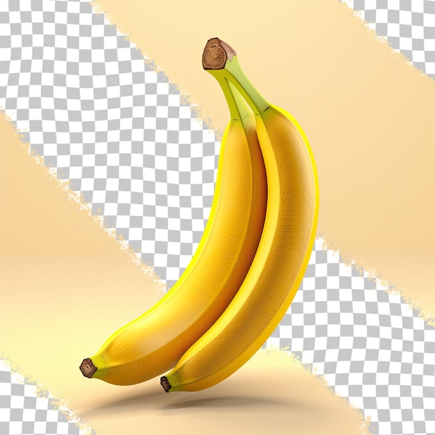 Transparante achtergrond met een banaan