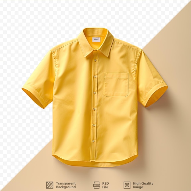 PSD transparante achtergrond met eenzaam geel shirt