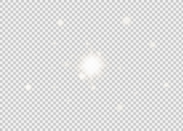 Transparante achtergrond met lichtflare-effect