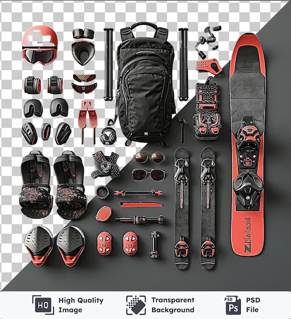 PSD transparante achtergrond psd extreme sportapparatuur set skis snowboards snowboards skies snowboards snowboards snowboards snowboards