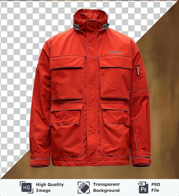 PSD transparante achtergrond psd voorkant capture een jas rode technische materialen stof label hd behang