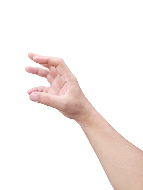 Transparante achtergrond van de hand van de man