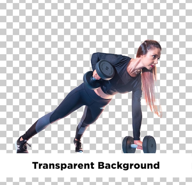 Transparante achtergrond van gymmeisje