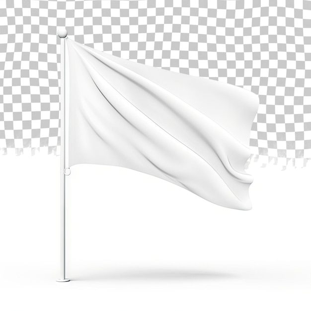 PSD transparante blanco vlag sjabloon geïsoleerd op een transparante achtergrond