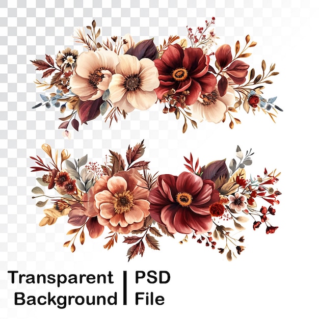 PSD transparante bloemenbeelden in hd-kwaliteit.