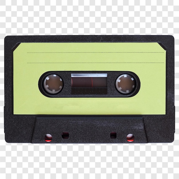 Transparante cassette met magnetische banden