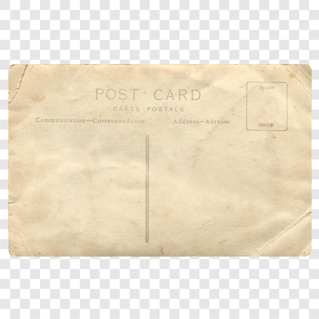 Transparante postkaart