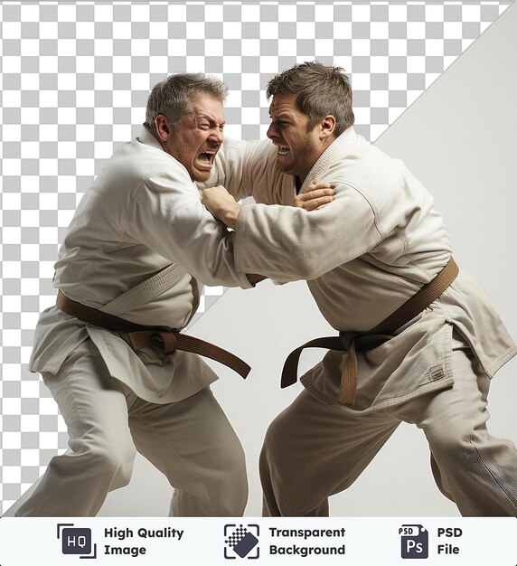 PSD transparante psd-foto realistische fotografische judo-meester_s judo-wedstrijd