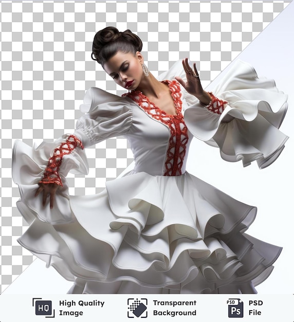 Transparante psd-foto realistische fotografische kastanetten van flamenco-dansers