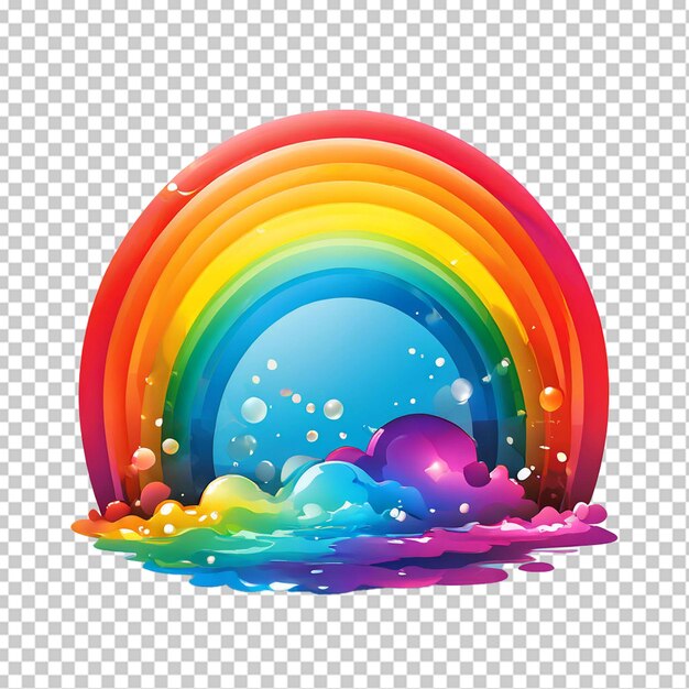 PSD transparante regenboog kleurrijk in png