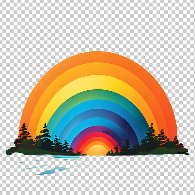 PSD transparante regenboog kleurrijk in png
