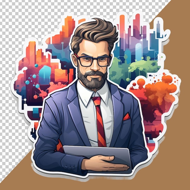 PSD transparent background business icons