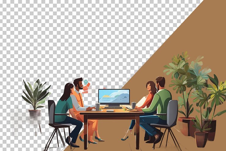 PSD transparent background business icons