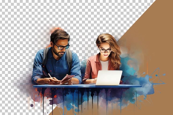 PSD transparent background business icons