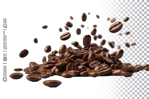 PSD transparent background coffee beans psd premium