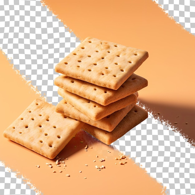 Transparent background cracker biscuit