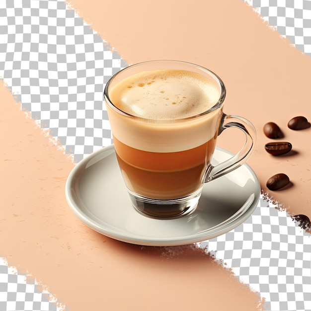 PSD espresso con sfondo trasparente con crema