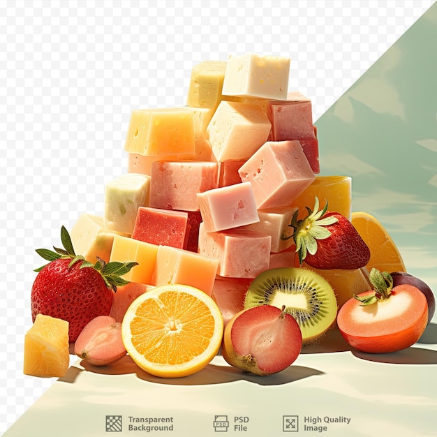 Transparent background for fresh fruit treats