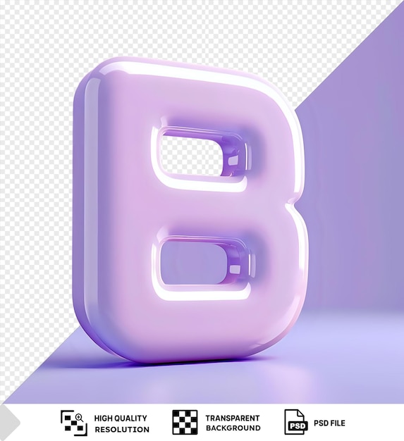 Transparent background hashtag sign isolated in 3d rendering on a transparent background against a purple and white wall with a white light in the foreground png