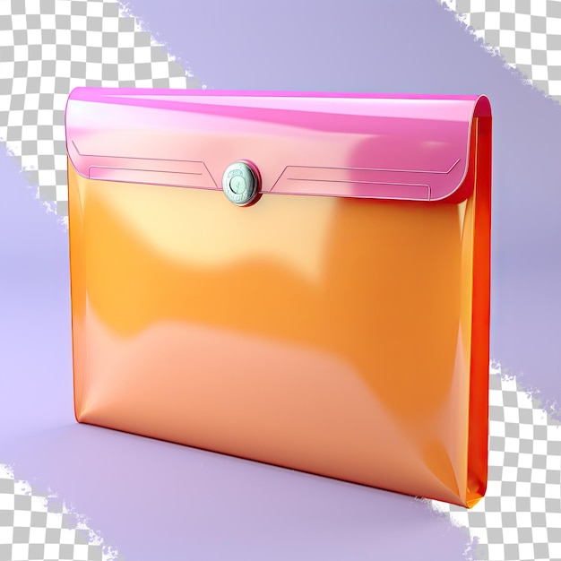 PSD transparent background highlights plastic folder