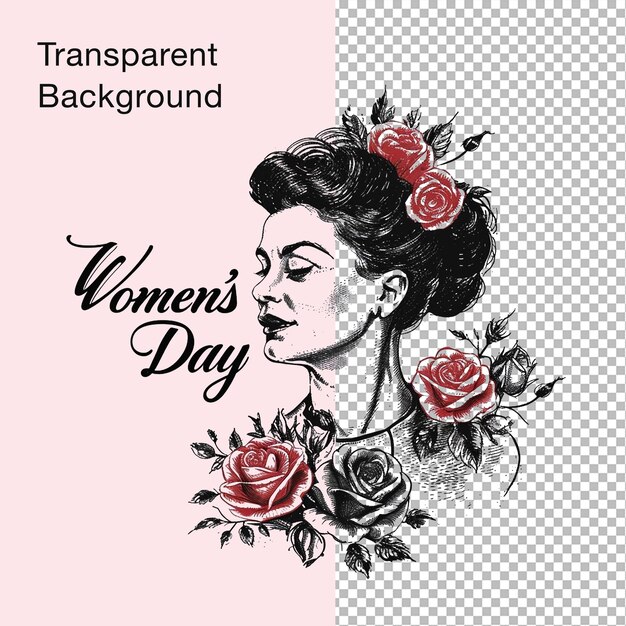 PSD transparent background international womens day