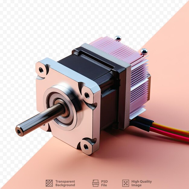 PSD transparent background isolated stepper motor for printer