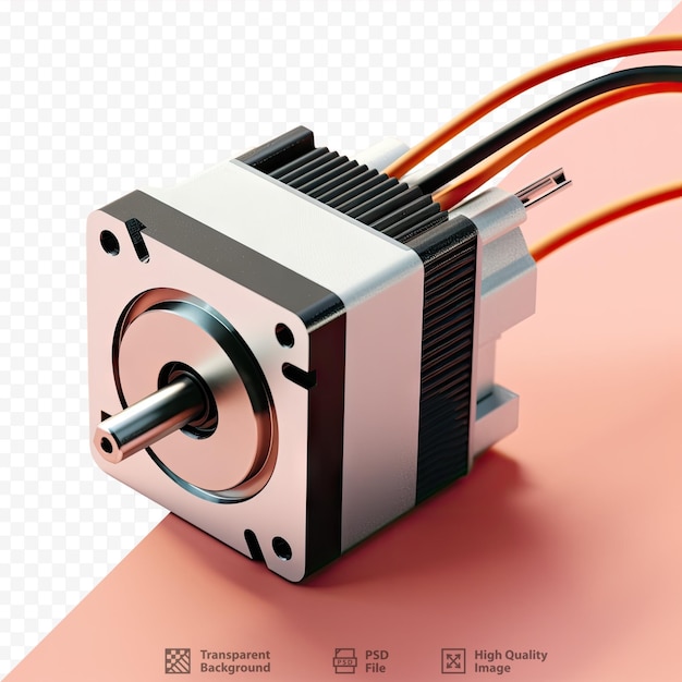 PSD transparent background isolated stepper motor for printer