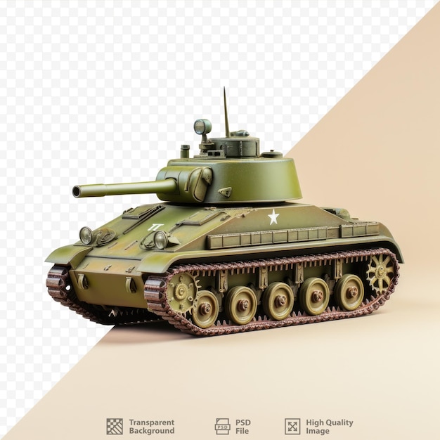 PSD transparent background isolated world war 2 tank toy