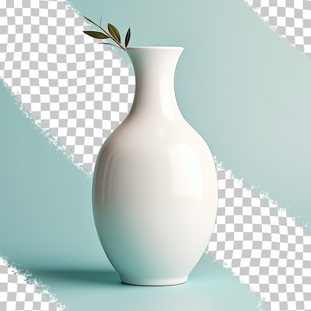 PSD transparent background isolates white vase