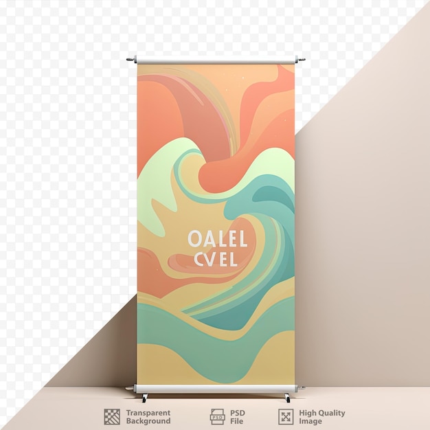PSD transparent background mockup with a rolled up object