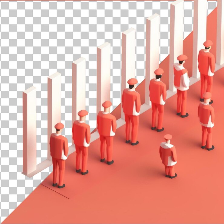 PSD transparent background psd 3d prison guard cartoon monitoring prisoners