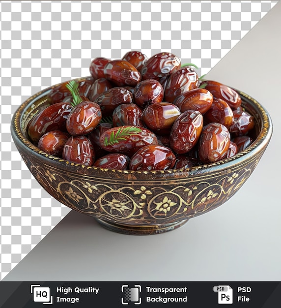 PSD transparent background psd bowl of es teler for ramadan breaking fast