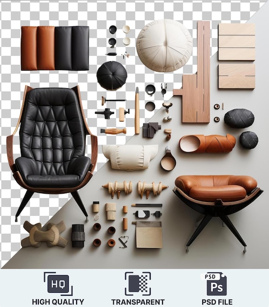 PSD transparent background psd diy upholstery and furniture making set