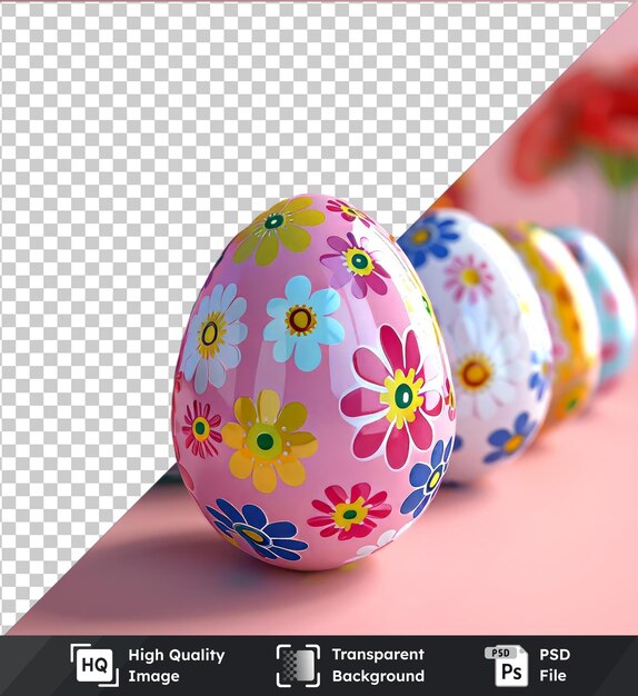 PSD transparent background psd featuring colorful flowers in glass vase