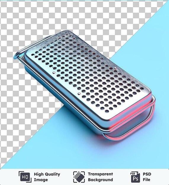 PSD transparent background psd grater like object on a blue background