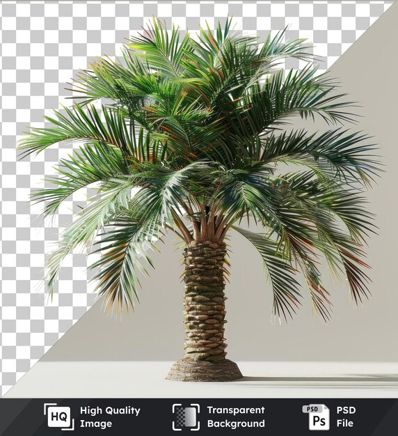 PSD transparent background psd ramadan date palm tree in a vase