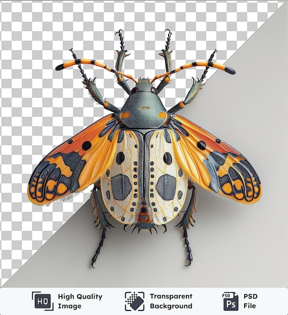 Прозрачный фон psd реалистичная фотографическая коллекция насекомых entomologist_s