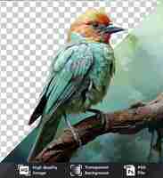 PSD transparent background psd realistic photographic ornithologist_s bird sanctuary