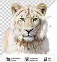 PSD transparent background psd realistic photographic zoological illustrator _ s wildlife illustration the lion