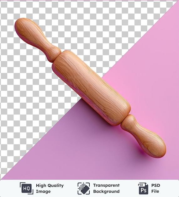 PSD transparent background psd rolling pin wooden handle of a rolling pin