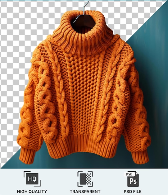 PSD transparent background psd a sweater hanging on a hook